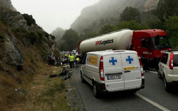 accident de la route en Espagne