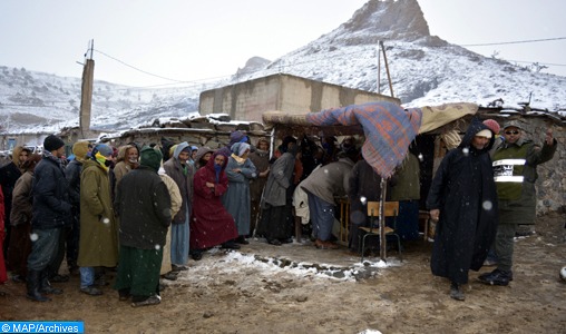 Vague de froid : Aides du Croissant-Rouge marocain à 3.500 familles dans 7 provinces