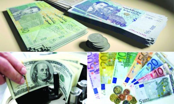 Cours de change des devises étrangères contre le dirham