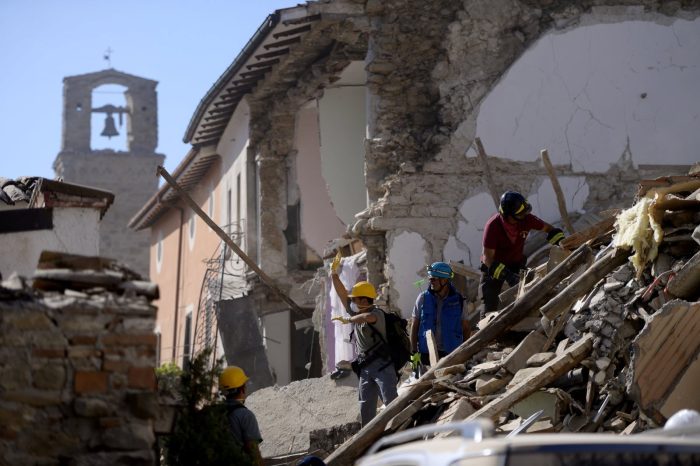 catastrophes naturelles en Italie