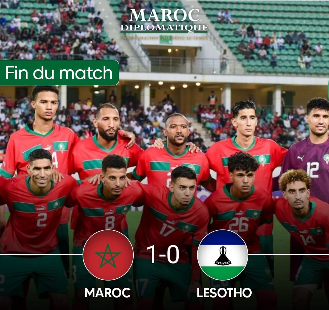 Éliminatoires CAN-2025 (2è Journée/Gr.B): Le Maroc s’impose face au Lesotho (1-0)