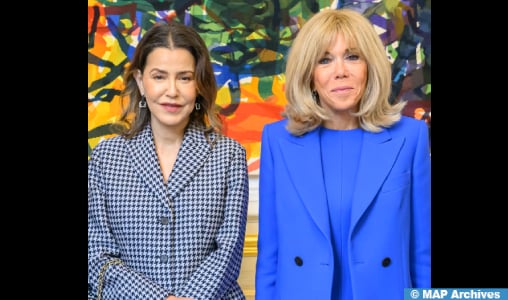 Princesse Lalla Meryem et Madame Brigitte Macron l